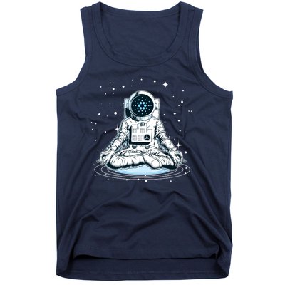 Cardano Cryptocurrency Yoga Space Astronaut Tank Top