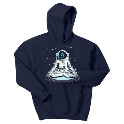 Cardano Cryptocurrency Yoga Space Astronaut Kids Hoodie