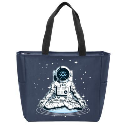 Cardano Cryptocurrency Yoga Space Astronaut Zip Tote Bag