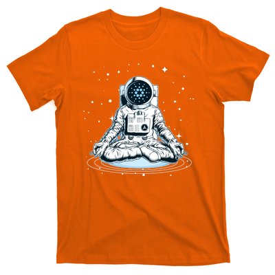 Cardano Cryptocurrency Yoga Space Astronaut T-Shirt