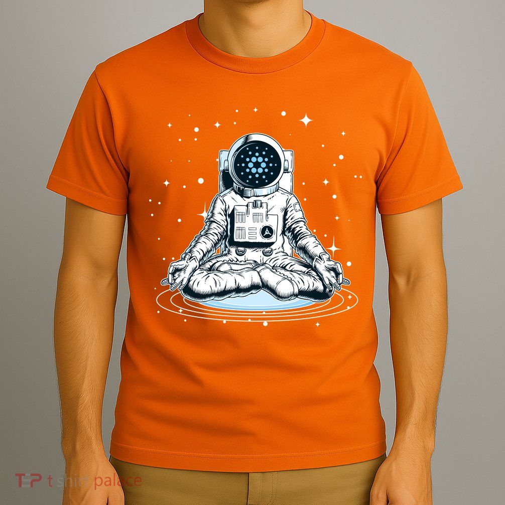 Cardano Cryptocurrency Yoga Space Astronaut T-Shirt