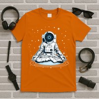 Cardano Cryptocurrency Yoga Space Astronaut T-Shirt