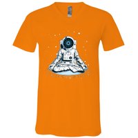 Cardano Cryptocurrency Yoga Space Astronaut V-Neck T-Shirt