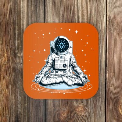 Cardano Cryptocurrency Yoga Space Astronaut Coaster