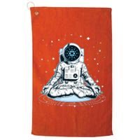 Cardano Cryptocurrency Yoga Space Astronaut Platinum Collection Golf Towel