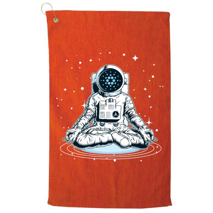 Cardano Cryptocurrency Yoga Space Astronaut Platinum Collection Golf Towel