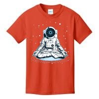 Cardano Cryptocurrency Yoga Space Astronaut Kids T-Shirt