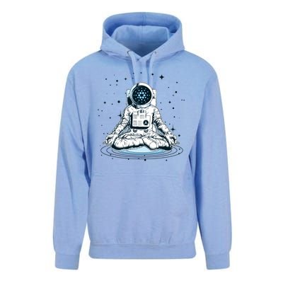 Cardano Cryptocurrency Yoga Space Astronaut Unisex Surf Hoodie