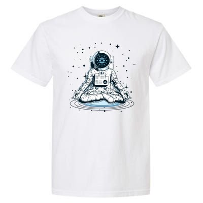 Cardano Cryptocurrency Yoga Space Astronaut Garment-Dyed Heavyweight T-Shirt