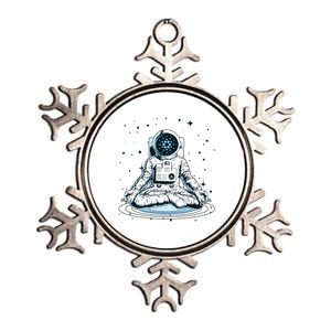 Cardano Cryptocurrency Yoga Space Astronaut Metallic Star Ornament