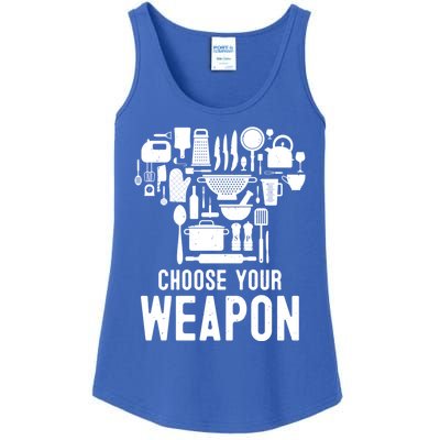 Chef Choose Your Weapon Funny Cook Kitchen Cooking Tools Gift Ladies Essential Tank