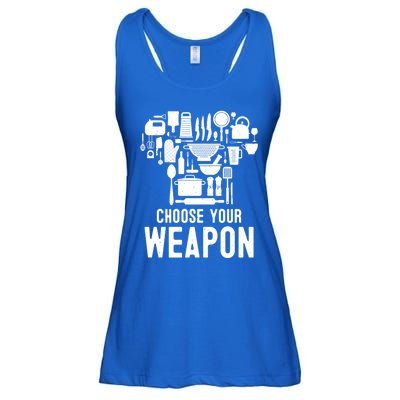 Chef Choose Your Weapon Funny Cook Kitchen Cooking Tools Gift Ladies Essential Flowy Tank