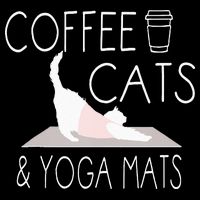 Coffee Cats & Yoga Mats Funny Gifts For Yoga Instructor Premium T-Shirt