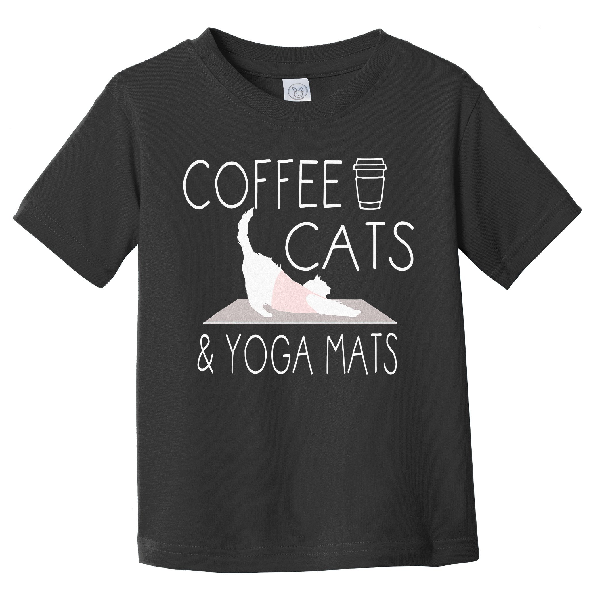 Coffee Cats & Yoga Mats Funny Gifts For Yoga Instructor Toddler T-Shirt