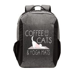 Coffee Cats & Yoga Mats Funny Gifts For Yoga Instructor Vector Backpack