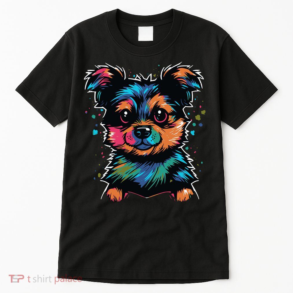 Cute Colorful Yorkshire Terrier Puppy Tall T-Shirt
