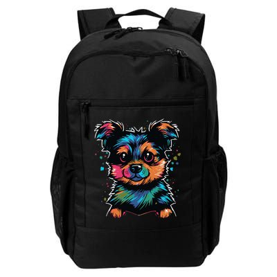Cute Colorful Yorkshire Terrier Puppy Backpack