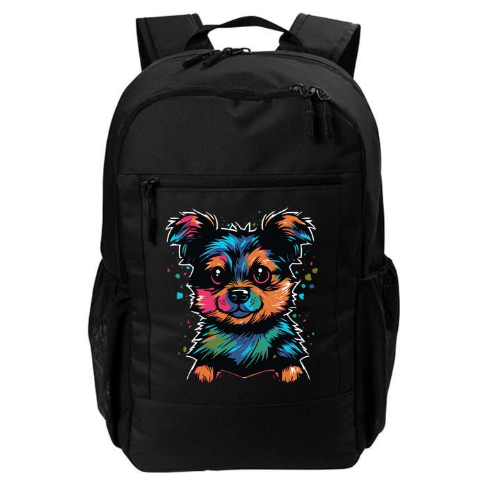 Cute Colorful Yorkshire Terrier Puppy Backpack