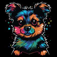 Cute Colorful Yorkshire Terrier Puppy Backpack