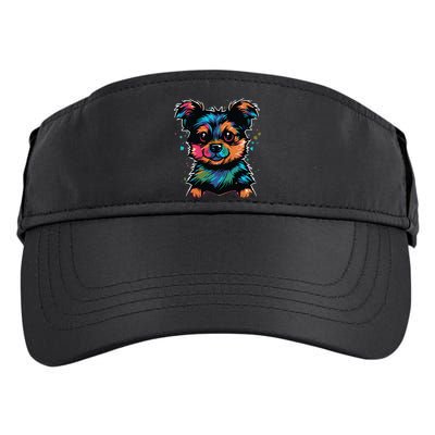 Cute Colorful Yorkshire Terrier Puppy Adult Drive Performance Visor
