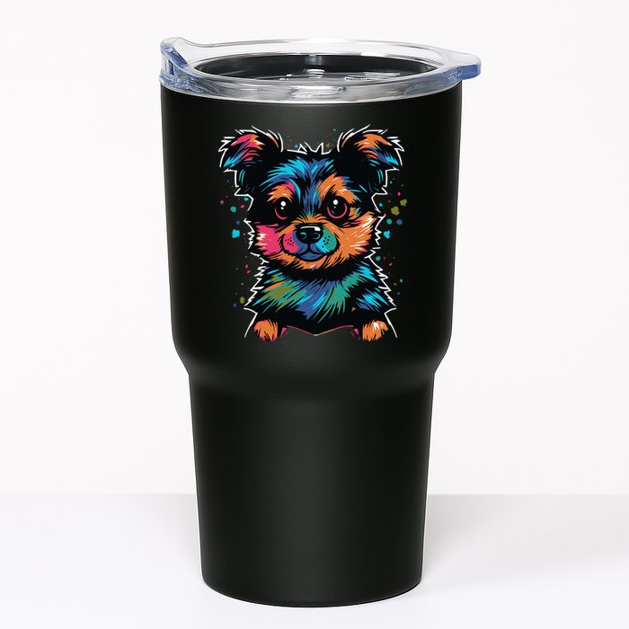 Cute Colorful Yorkshire Terrier Puppy Tumbler