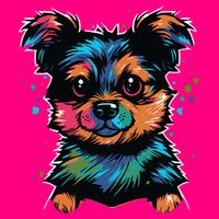 Cute Colorful Yorkshire Terrier Puppy Sweatshirt