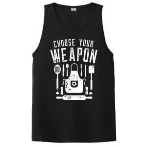 Chef Choose Your Weapon Funny Cook Kitchen Cooking Utensils Funny Gift PosiCharge Competitor Tank