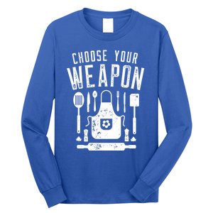 Chef Choose Your Weapon Funny Cook Kitchen Cooking Utensils Funny Gift Long Sleeve Shirt