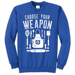 Chef Choose Your Weapon Funny Cook Kitchen Cooking Utensils Funny Gift Sweatshirt