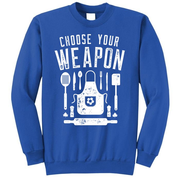 Chef Choose Your Weapon Funny Cook Kitchen Cooking Utensils Funny Gift Sweatshirt