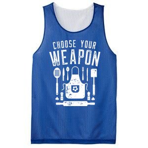 Chef Choose Your Weapon Funny Cook Kitchen Cooking Utensils Funny Gift Mesh Reversible Basketball Jersey Tank