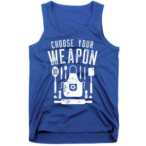 Chef Choose Your Weapon Funny Cook Kitchen Cooking Utensils Funny Gift Tank Top