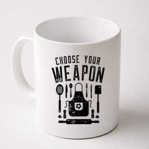 Chef Choose Your Weapon Funny Cook Kitchen Cooking Utensils Funny Gift Coffee Mug