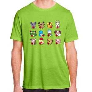 Cute Chinese Zodiac Animal Signs Lunar New Year Gift Adult ChromaSoft Performance T-Shirt