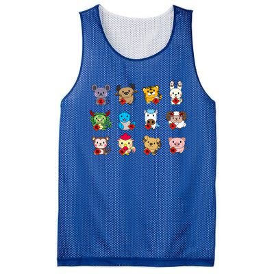 Cute Chinese Zodiac Animal Signs Lunar New Year Gift Mesh Reversible Basketball Jersey Tank