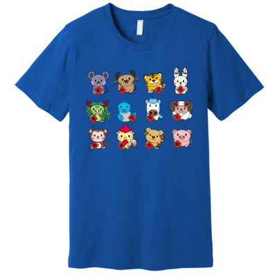 Cute Chinese Zodiac Animal Signs Lunar New Year Gift Premium T-Shirt