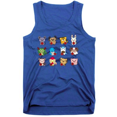 Cute Chinese Zodiac Animal Signs Lunar New Year Gift Tank Top