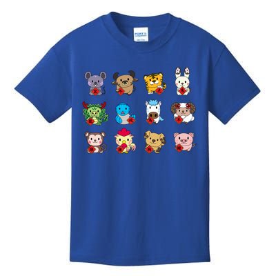 Cute Chinese Zodiac Animal Signs Lunar New Year Gift Kids T-Shirt