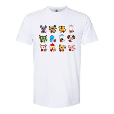 Cute Chinese Zodiac Animal Signs Lunar New Year Gift Softstyle CVC T-Shirt