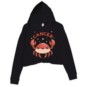 Cancer Crab Zodiac Astrology Birthday Gift Crop Fleece Hoodie