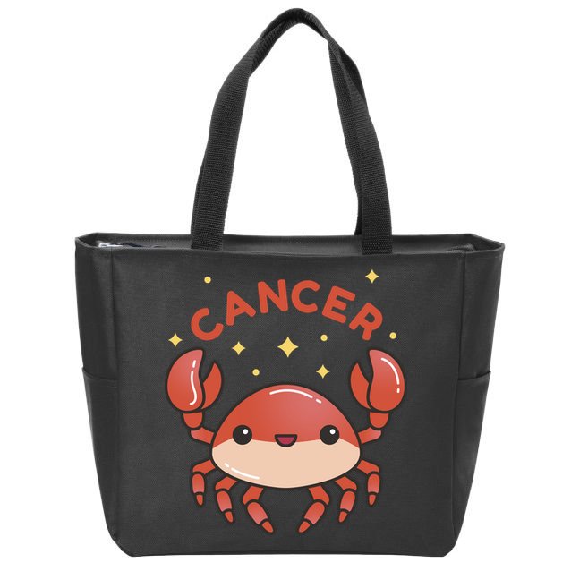 Cancer Crab Zodiac Astrology Birthday Gift Zip Tote Bag