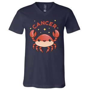 Cancer Crab Zodiac Astrology Birthday Gift V-Neck T-Shirt