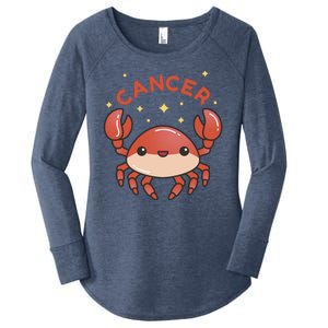 Cancer Crab Zodiac Astrology Birthday Gift Women's Perfect Tri Tunic Long Sleeve Shirt