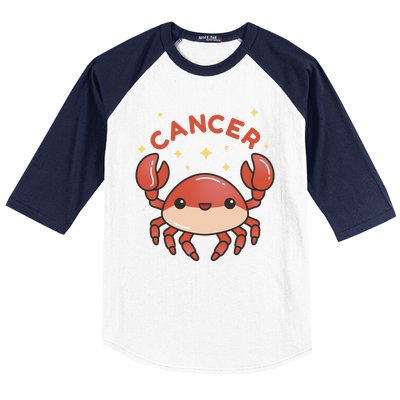 Cancer Crab Zodiac Astrology Birthday Gift Baseball Sleeve Shirt