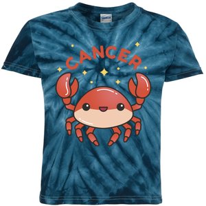 Cancer Crab Zodiac Astrology Birthday Gift Kids Tie-Dye T-Shirt