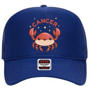 Cancer Crab Zodiac Astrology Birthday Gift High Crown Mesh Back Trucker Hat