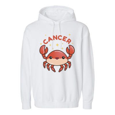 Cancer Crab Zodiac Astrology Birthday Gift Garment-Dyed Fleece Hoodie