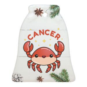 Cancer Crab Zodiac Astrology Birthday Gift Ceramic Bell Ornament