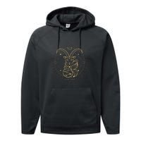 Celestial Capricorn Zodiac Sign November December Birthday Performance Fleece Hoodie