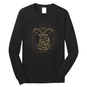 Celestial Capricorn Zodiac Sign November December Birthday Long Sleeve Shirt